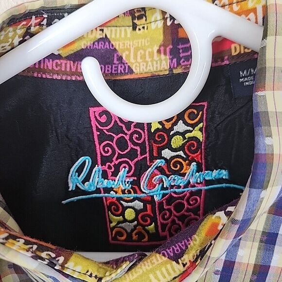 Robert Graham Eclectic Multi-Color Swiss Dot Button Down Medium - Picture 4 of 8